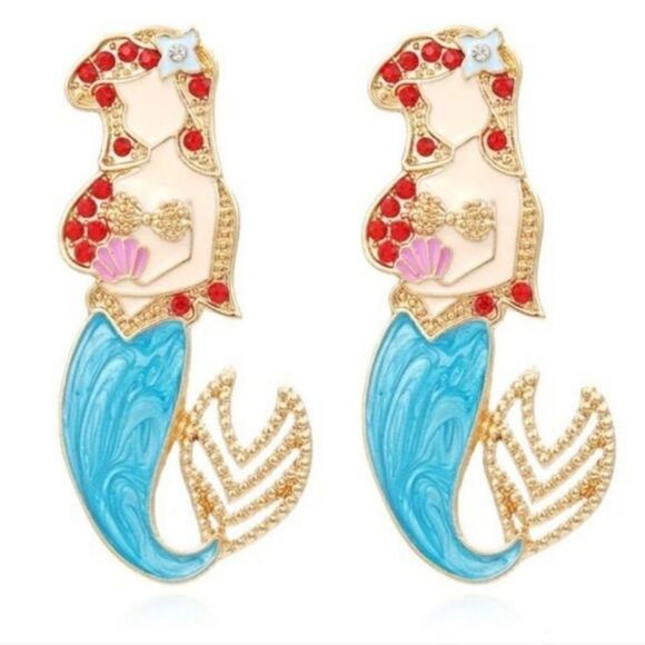 New ARIEL THE LITTLE MERMAID INSPIRED EARRINGS - Picture 2 of 7